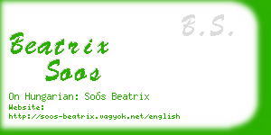beatrix soos business card