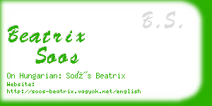 beatrix soos business card